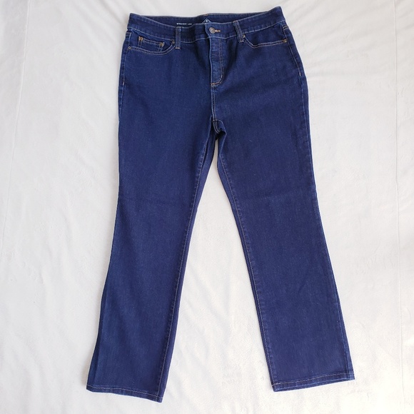 St. John's Bay Denim - Dark Wash Straight Leg Denim Jeans ~ Plus